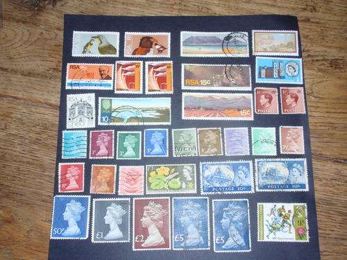 A selection of RSA and Great Britain stamps 35 stamps in all