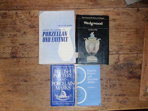 FOUR REFERENCE BOOKS FOR COLLECTORS OF CERAMICS