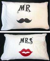 Pillowcase White Set of 2 Mr & Mrs
