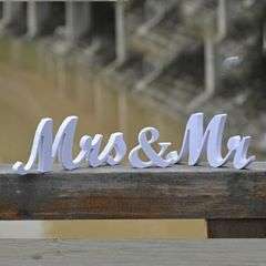 Mr and Mrs table decorations