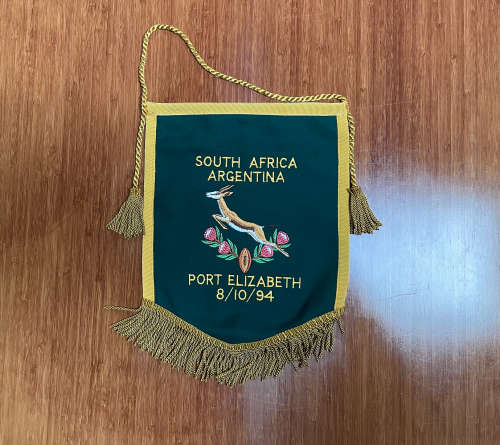 Springbok rugby players pennant : South Africa v Argentina, Port Elizabeth, 1994