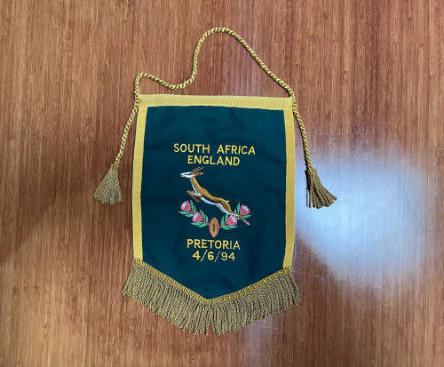 Springbok rugby players pennant : South Africa v England, Pretoria, 1994