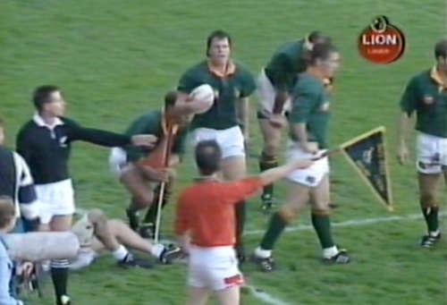 1994 Springbok rugby touch-judge flag. South Africa vs England