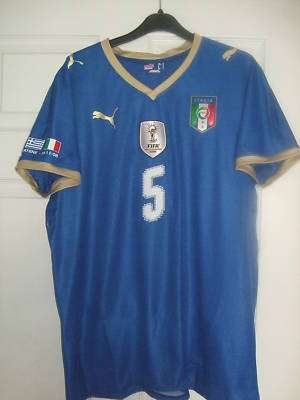 Fabio Cannavaro MATCH WORN Italy Soccer shirt/jersey - REDUCED