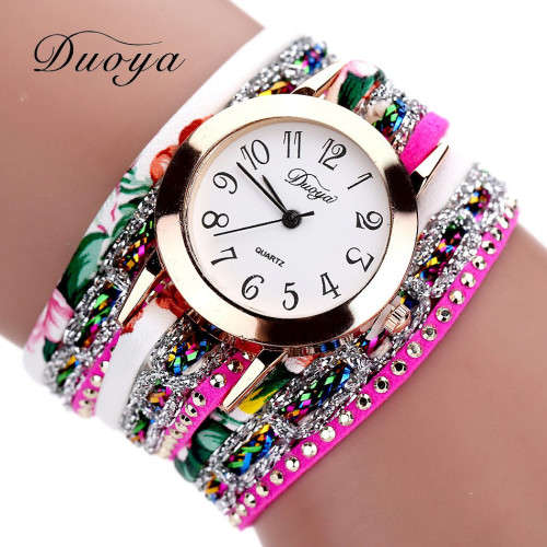 Duoya Flower Quartz Bracelet Watch Luxury