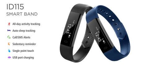 Diggro ID115 Smart Bracelet Fitness Tracker Step Counter SmartBand