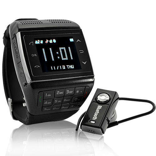 Panther - Dual SIM Touchscreen Mobile Phone Watch with Keypad (Quadband GSM)