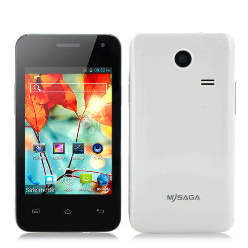 MySaga C4 Android 4.2 Phone - 3.5 Inch Screen, Dual Core CPU, Bluetooth, GPS, Dual Camera (White)