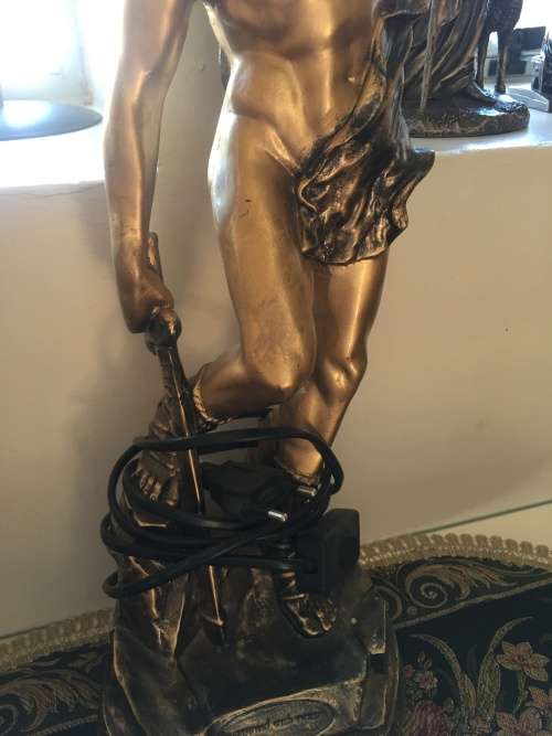 Stunning Brass Lamp/Figure