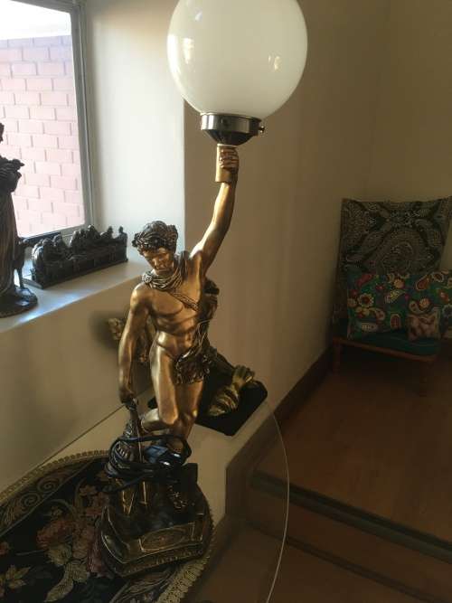 Stunning Brass Lamp/Figure