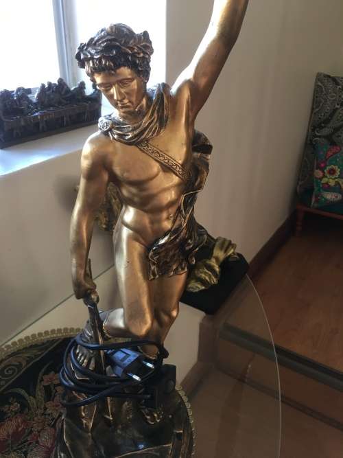 Stunning Brass Lamp/Figure