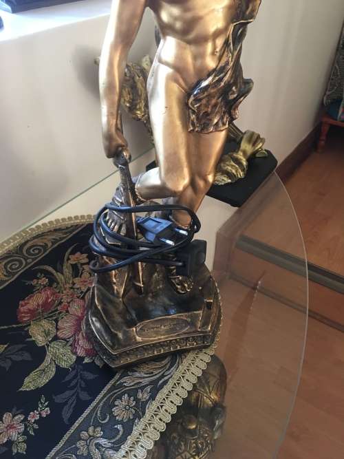 Stunning Brass Lamp/Figure