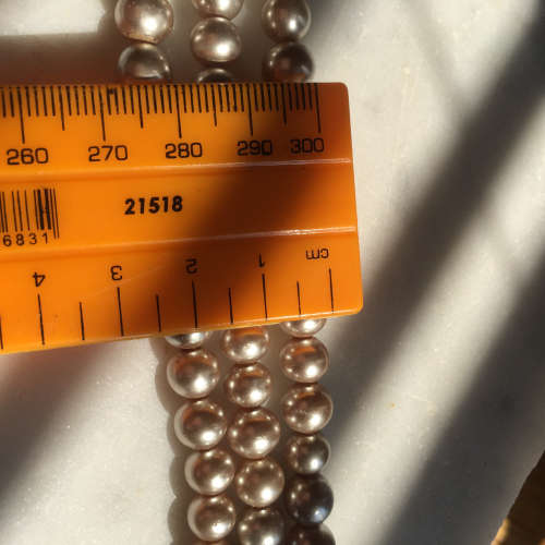 Antique 3 strand  Black pearl choker