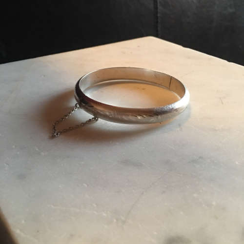 Engraved Sterling Silver Chain Bracelet