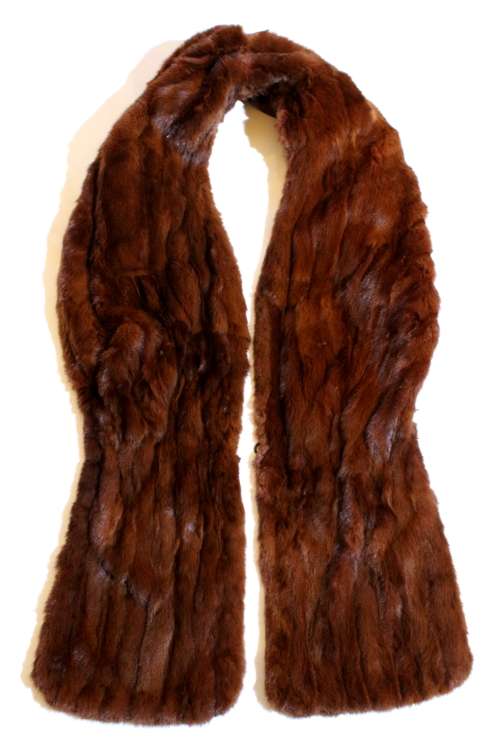 Vintage Mink Rich Mahogany Stole