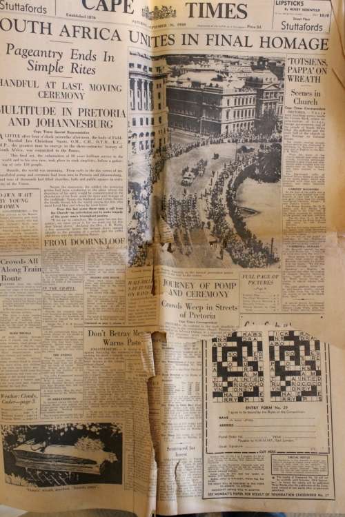 Cape Times funeral of General Smuts