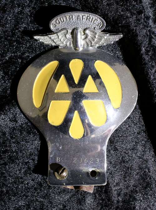 Vintage AA chrome badge