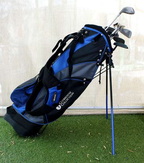 Clubhouse Collection golf bag and Black Fox/Spalding clubs (9)
