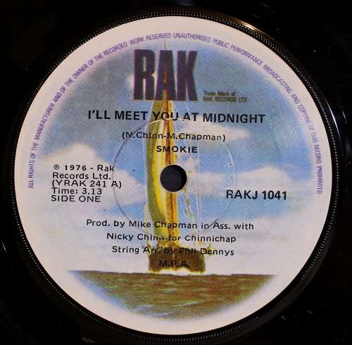 SMOKIE - I'll meet you at midnight 7" single