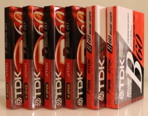 TDK  B60 sealed cassettes x 6