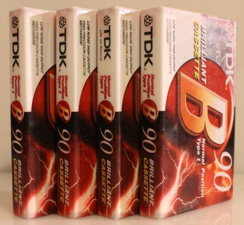 TDK  B90 sealed cassettes x 4
