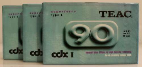 TEAC 90 sealed cassette tapes x 3