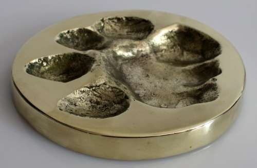 Rare BW Genis African Lion/Panthera Leo Spoor in solid brass 1985 FOR JENNIFER