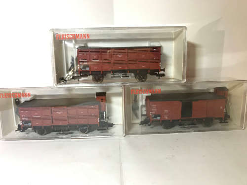 Fleischmann set of 7 wagons 5366/5365/5364/5431/5421/5430/5420
