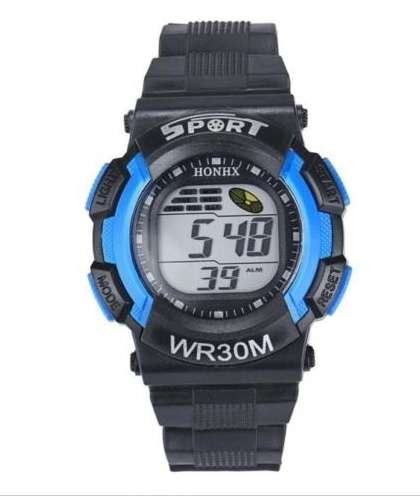 Men Boys LED Digital Alarm Date Rubber Army Watch Waterproof Sport Wristwatch