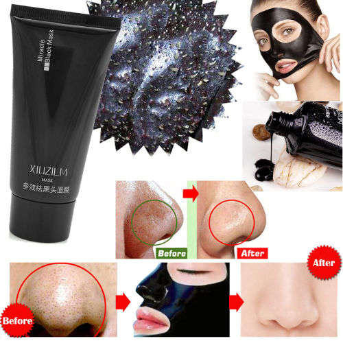 XIUZILM Blackhead Remover Deep Cleansing Purifying Peel Acne Black Mud Face Mask