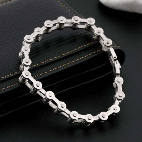 Motorcycle Bike Chain Bangle Design Stainless Steel Men Bracelet Fashion Jewelry