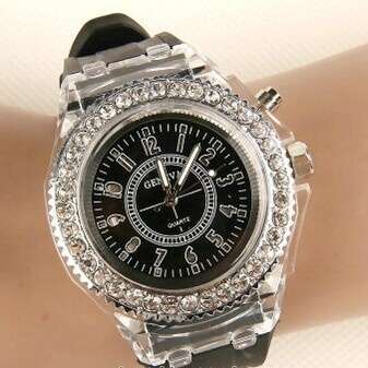 Luminous glow watches personality Korea han edition men's and women's students lovers jelly fashion