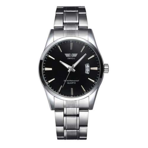 Cool New Waterproof Strap Date Stainless Steel Band Round Dial Sport Quartz Analog Wrist Watch Watch