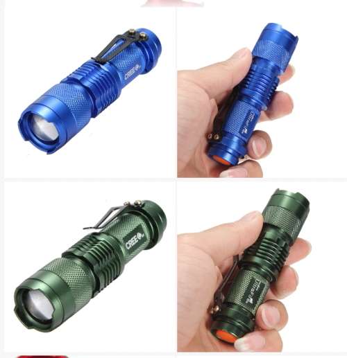 7W CREE Q5 LED 600lm Mini ZOOMABLE Flashlight Torch 14500/AA