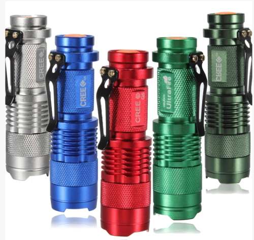 7W CREE Q5 LED 600lm Mini ZOOMABLE Flashlight Torch 14500/AA