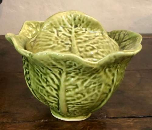 Delightful `Cabbage Serving Dish` with lid.