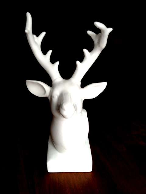 Porcelain deer head