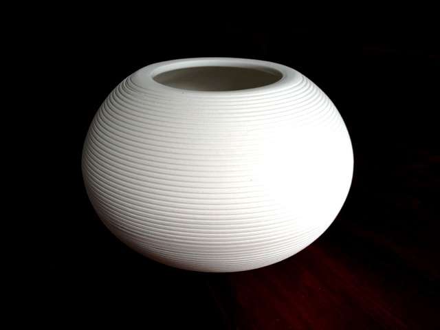 beautiful round Ceramic vase with details