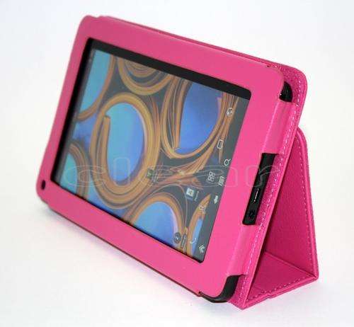 PU Leather Folio Stand Case Cover for Amazon Kindle Fire 7" Tablet Pink