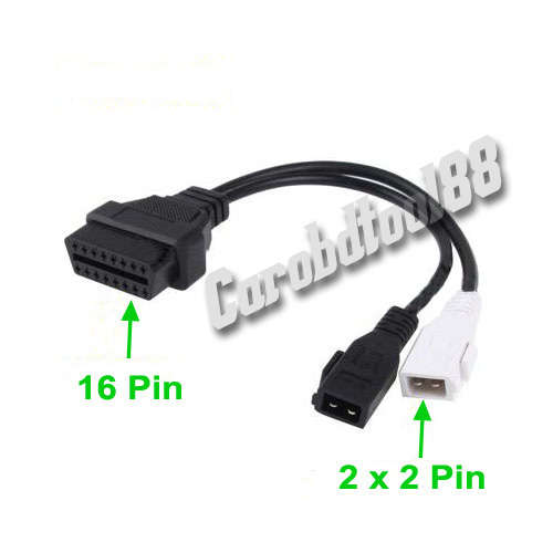 Audi 2x2 to OBD2 VAG COM Adapter Cable