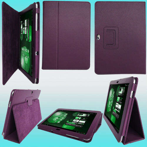 New Leather Case Cover Skin For Samsung Galaxy Tab 10.1 P7500 P7510 PURPLE