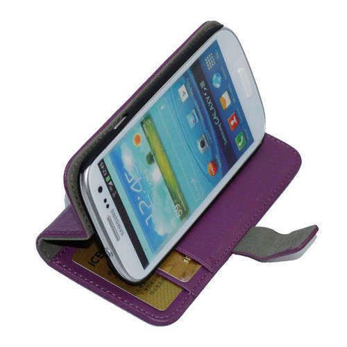 Premium PURPLE Wallet Stand Leather Case Cover For SAMSUNG Galaxy S III i9300 + Screen Protector