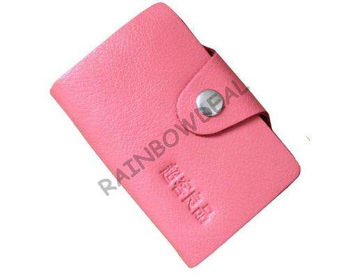 Local Stock!! Geniune Leather Credit Card Holder/Business Card Pink Neat Little Size