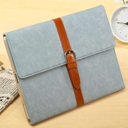 LOCAL STOCK!!  Luxury Button Belt Smart Leather Case Cover W/Stand For New iPad 2 3 4 Blue