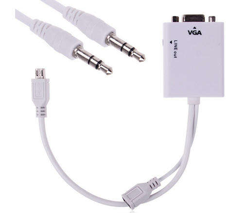 MHL Micro USB to VGA + Audio Adapter For Galaxy S3 i9300 S4 i9500 Note 2 N7100