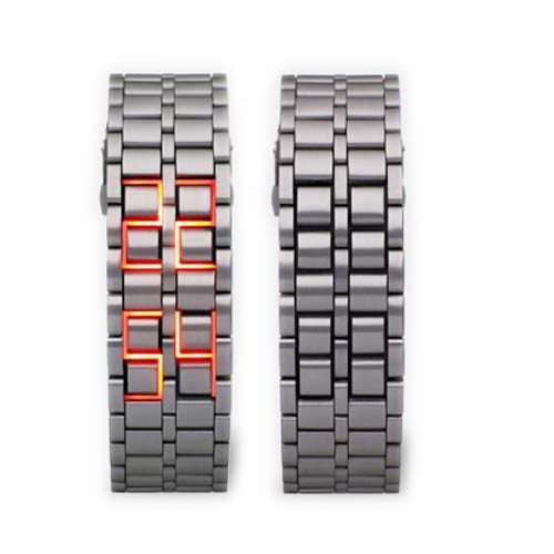 Metal Material LED Watch with 28 LED Lights