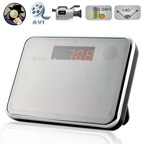Remote Control Spy Alarm Clock with Extremly Hidden Lens with Motion Detect