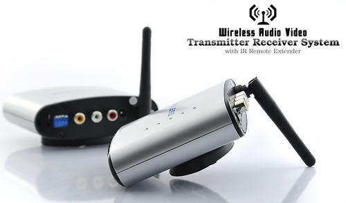 Wireless Audio Video Transmitter Receiver System with IR Remote Extender