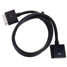 *Free Shipping* New 30 Pin Dock Extender Extension Audio Cable Cord Apple iPad 2 iPod iPhone 4S