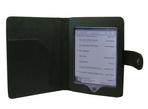 PU Leather Folio Carry Case Cover for Amazon Kindle Touch 3G 2011 e-reader BLACK